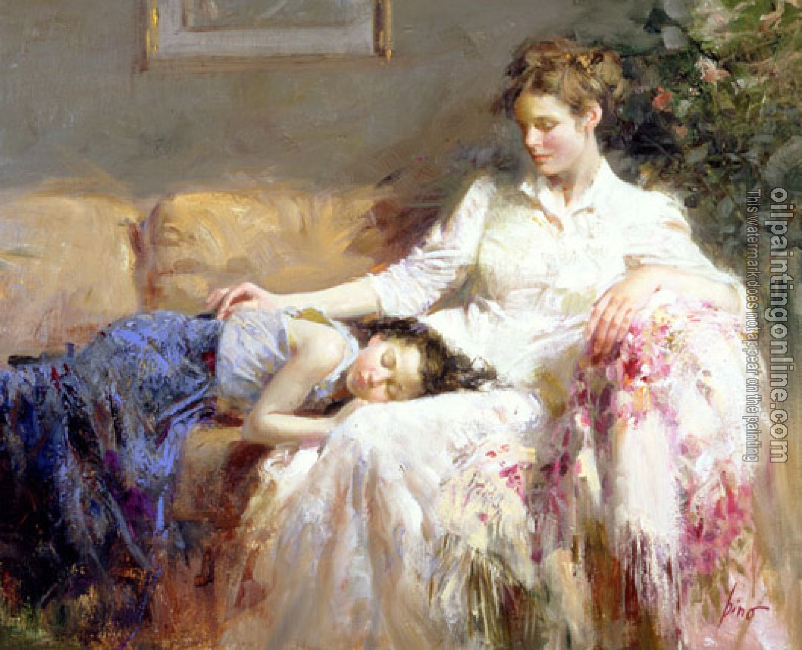 Pino Daeni - Impression oil painting.